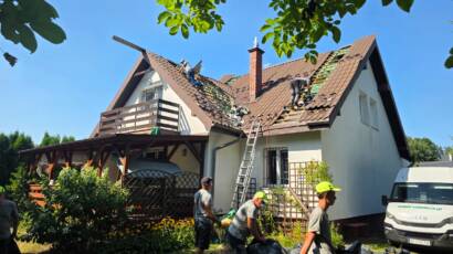 naprawa dachu po kunie mazowieckie
